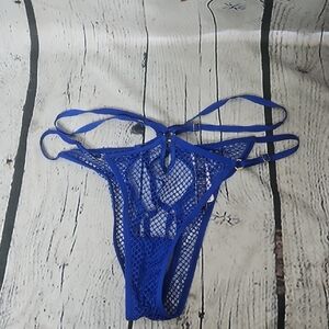 Victoria's Secret Very Sexy Cheeky String Panty in Royal Blue NWT Size Large